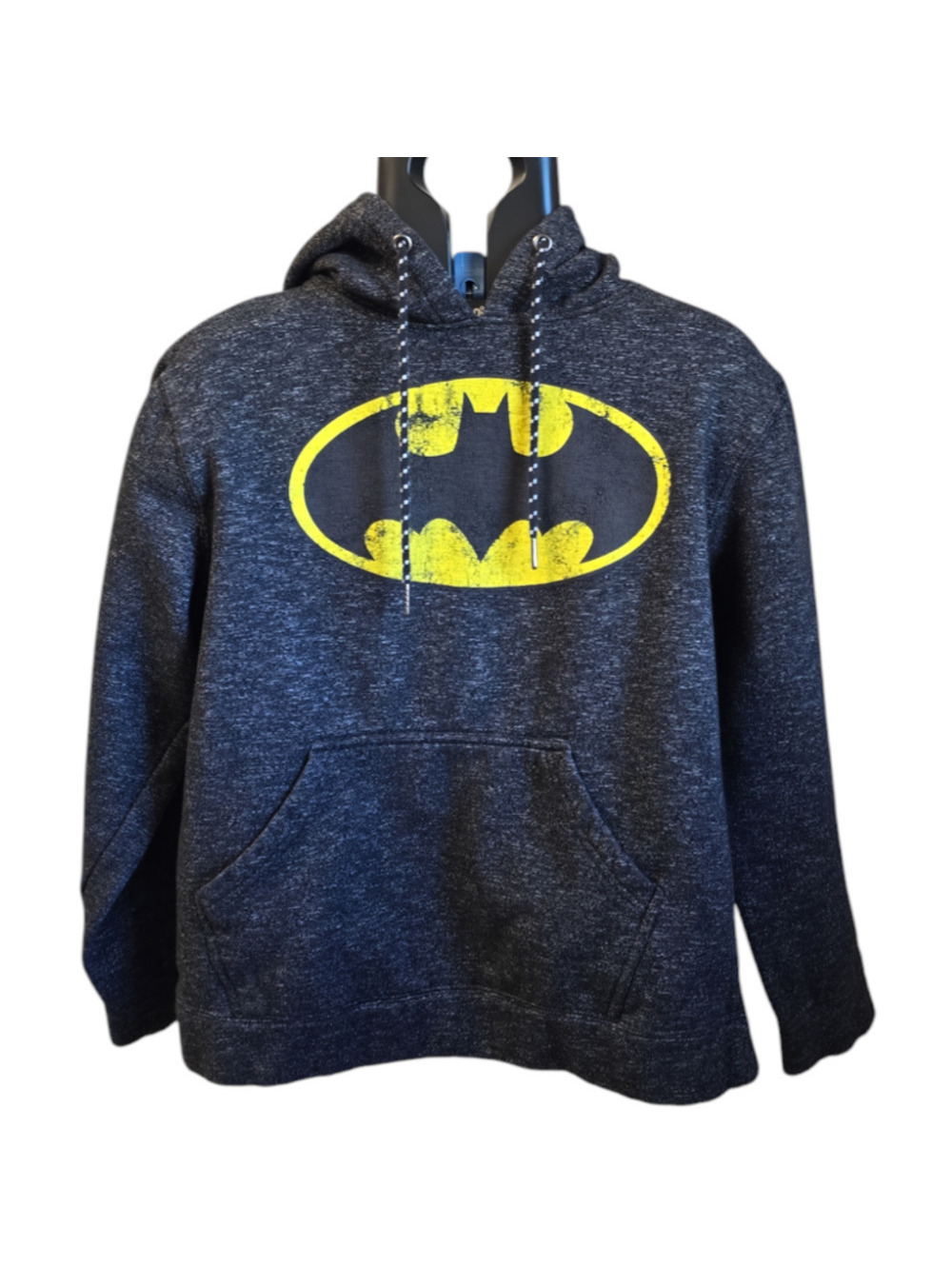 Batman Hoodie Sweatshirt Black Yellow Size Medium